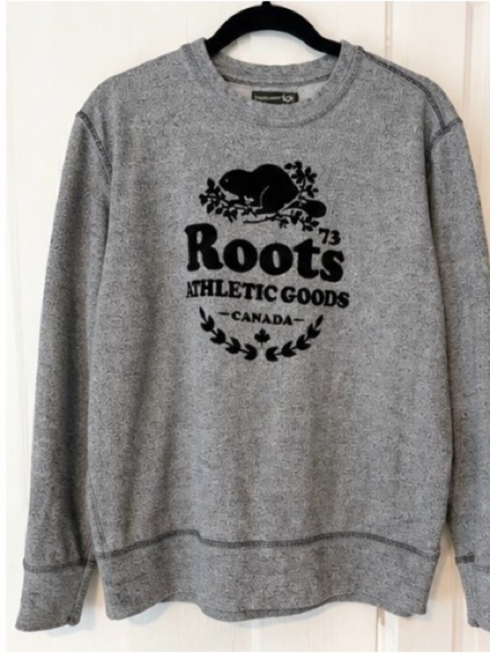 Roots 73 Athletic Goods Canada Grey Crewneck Sweatshirt Large - Picture 2 of 5